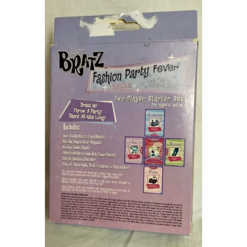 Bratz Fashion Party Fever Card Game 2-Player Starter Set Deck CCG TCG New!